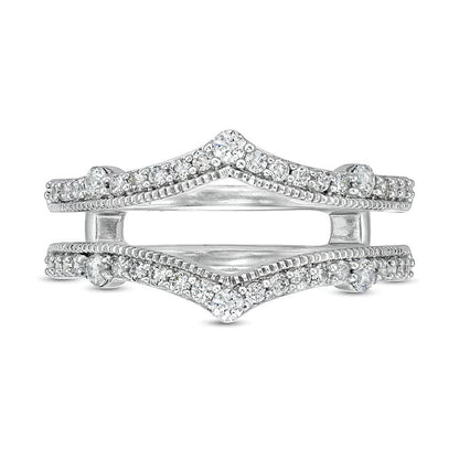 0,38 ct. Gesamtgewicht Diamant Ring im Vintage-Stil in 14K Weißgold