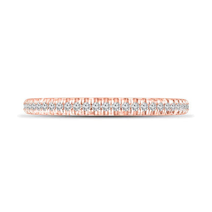 Memoire-Ring mit Diamanten 0.17 ct. Gesamtgewicht in 10K Roségold