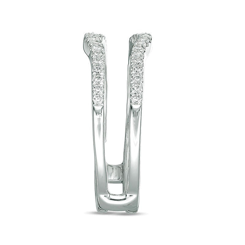 0.25 ct. Gesamtgewicht Diamant Solitär-Enhancer mit Kontur in 14K Weißgold