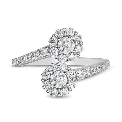 1.0 CT. TW Labordiamant Bypass Ring in 14K Weißgold (F/SI2)