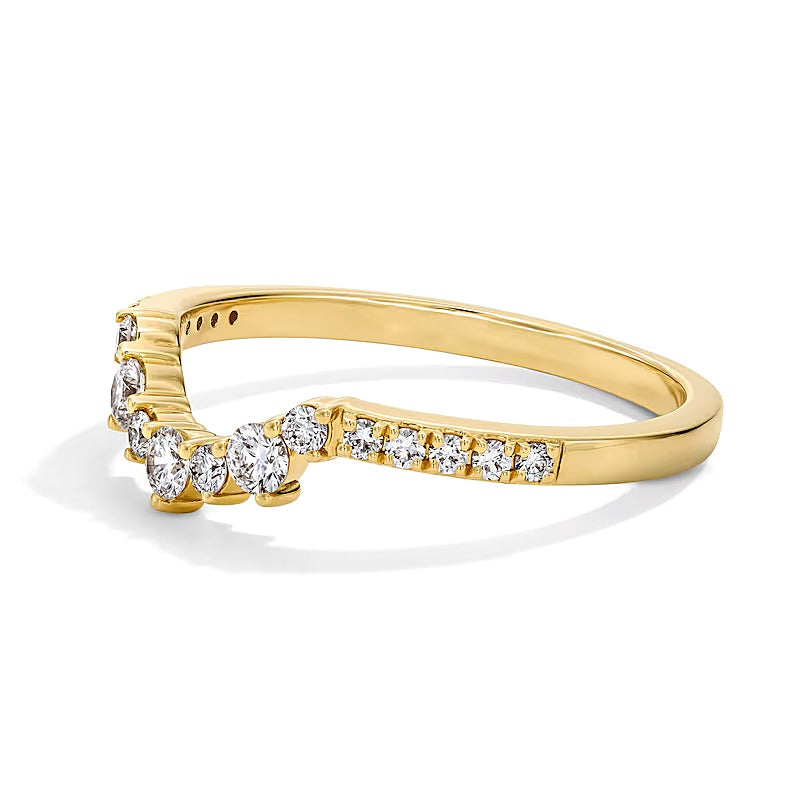 0.33 CT. Gesamtgewicht Labordiamant-Ring im Marquise-Schliff Solitär in 14K Gelbgold (F/VS2)