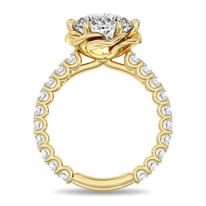 Enchanted Star Belle Verlobungsring 3.88 CT. Gesamtgewicht Labordiamant in 14K Gelbgold (F/VS2)
