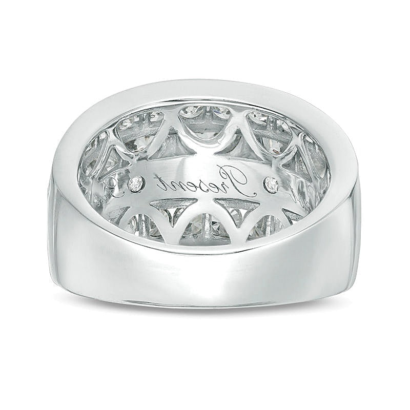 4.0 ct. Gesamtgewicht Dreistein-Ring mit weißen Diamanten in 14K Weißgold für Damen