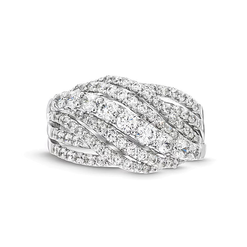 1.5 ct. Gesamtgewicht Labordiamant Fashion Ring in 14K Weißgold (F/SI2)