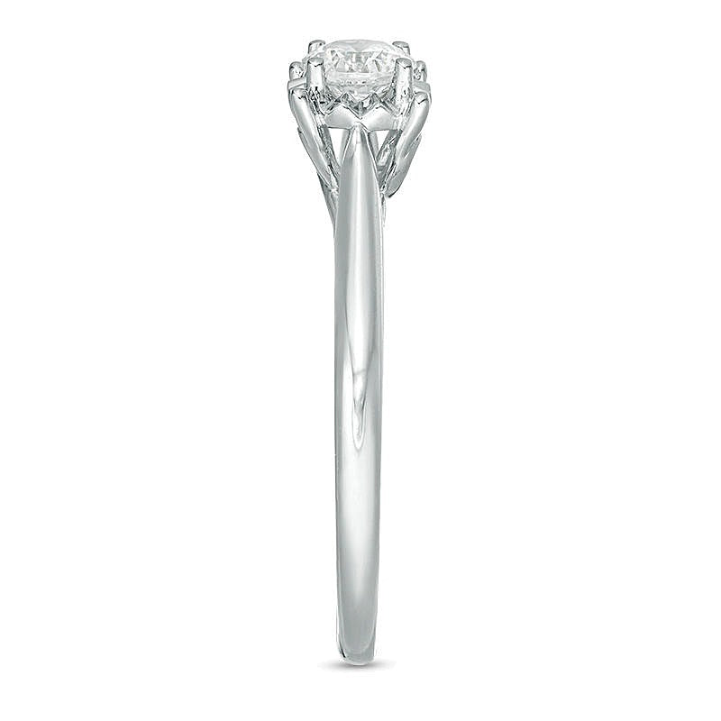 0.38 CT. Diamant Solitär Verlobungsring in 10K Weißgold