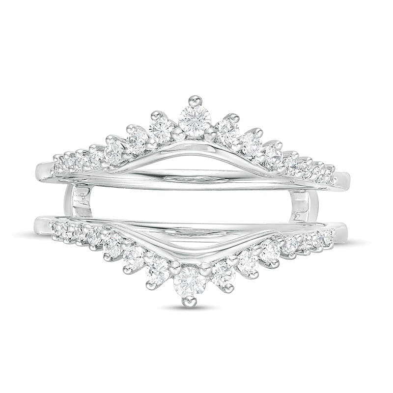 Diamant-Ring in 14K Weißgold für Damen mit runden weißen Diamanten