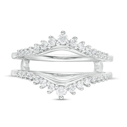 Diamant-Ring in 14K Weißgold für Damen mit runden weißen Diamanten
