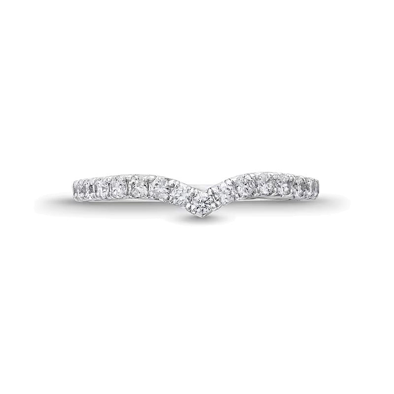 0.38 ct. Gesamtgewicht Labordiamant Memoire-Ring mit Kontur in 14K Weißgold (F/VS2)