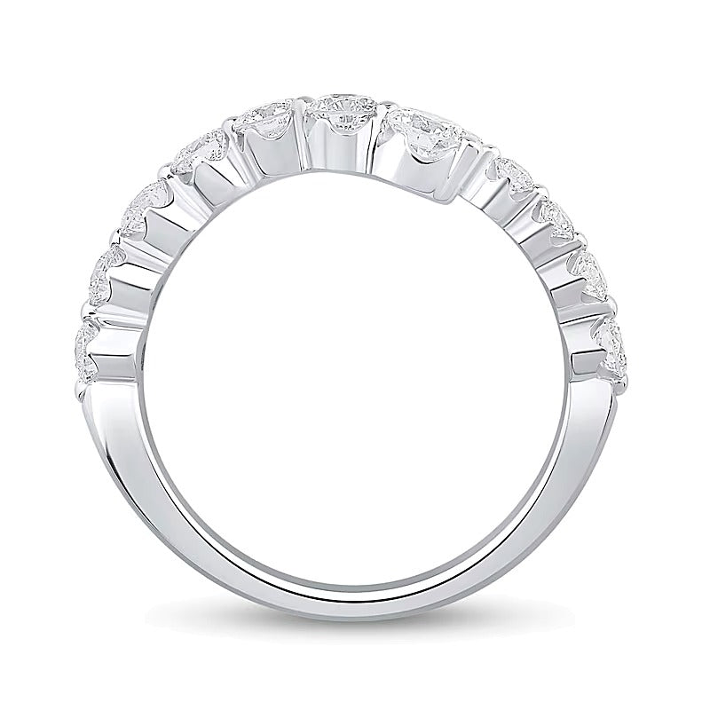 1.0 CT. Gesamtgewicht Labordiamant Bypass Ring in 10K Weißgold (F/VS2)