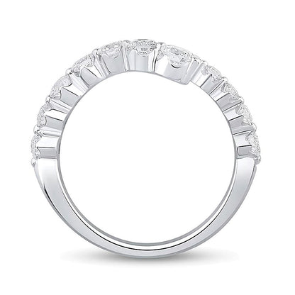 1.0 CT. Gesamtgewicht Labordiamant Bypass Ring in 10K Weißgold (F/VS2)