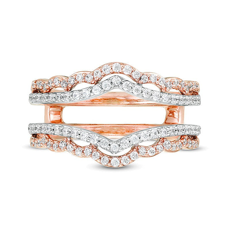 0.5 CT. Gesamtgewicht Diamant Solitär-Enhancer Ring in 14K Two-Tone Gold