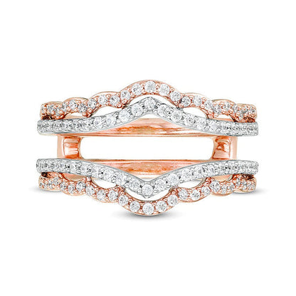 0.5 CT. Gesamtgewicht Diamant Solitär-Enhancer Ring in 14K Two-Tone Gold