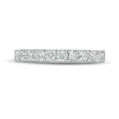 Ehering mit 0,88 ct. Gesamtgewicht Diamanten in 10K Weißgold