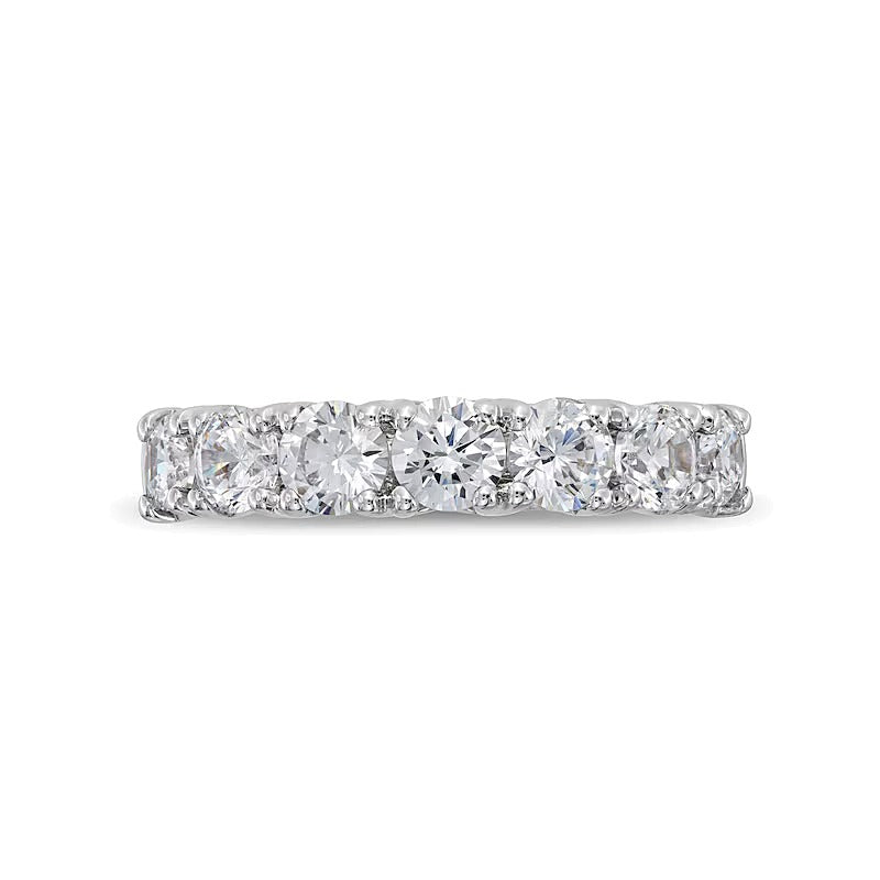 Memoire-Ring mit sieben Labordiamanten 1.5 CT. TW in 14K Weißgold (F/SI2)
