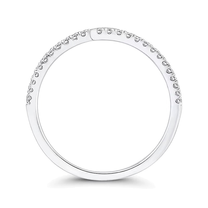 0,17 ct. Gesamtgewicht Diamant Blitz-Ring aus 10K Weißgold