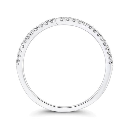 0,17 ct. Gesamtgewicht Diamant Blitz-Ring aus 10K Weißgold