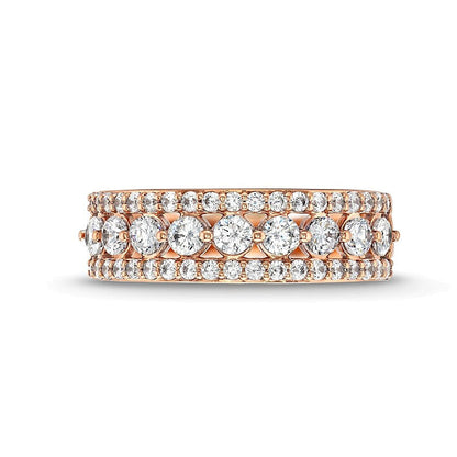 Ring mit Diamanten 1.0 ct. Gesamtgewicht in 10K Roségold