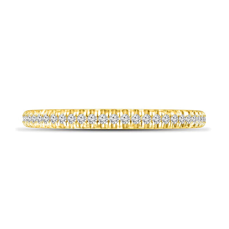 0.17 ct. Gesamtgewicht Diamant Memoire-Ring in 10K Gelbgold