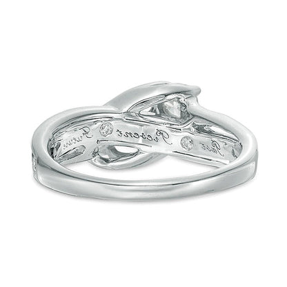 1.0 CT. Gesamtgewicht Diamant Dreistein Verlobungsring in 14K Weißgold