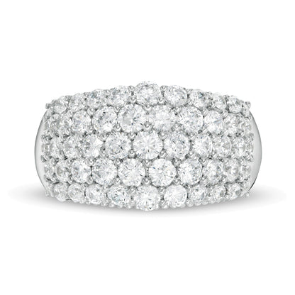 2.0 ct. Gesamtgewicht Labordiamant mehrreihiger Fashion-Ring in 14K Weißgold (F/SI2)