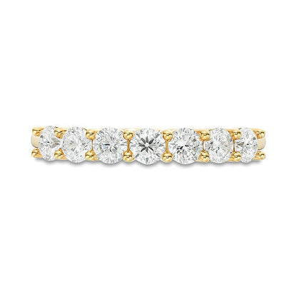 Memoire-Ring mit sieben Diamanten 1.0 ct. Gesamtgewicht in 10K Gelbgold
