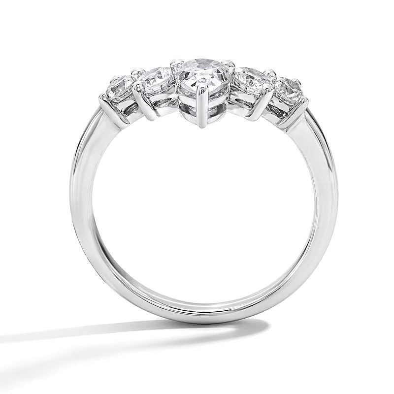 1.0 CT. TW tropfenförmiger Labordiamant Solitär Enhancer Ring in 14K Weißgold (F/VS2)