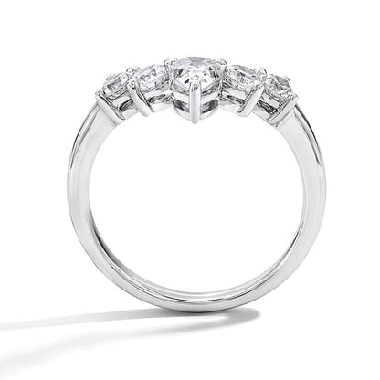 1.0 CT. TW tropfenförmiger Labordiamant Solitär Enhancer Ring in 14K Weißgold (F/VS2)