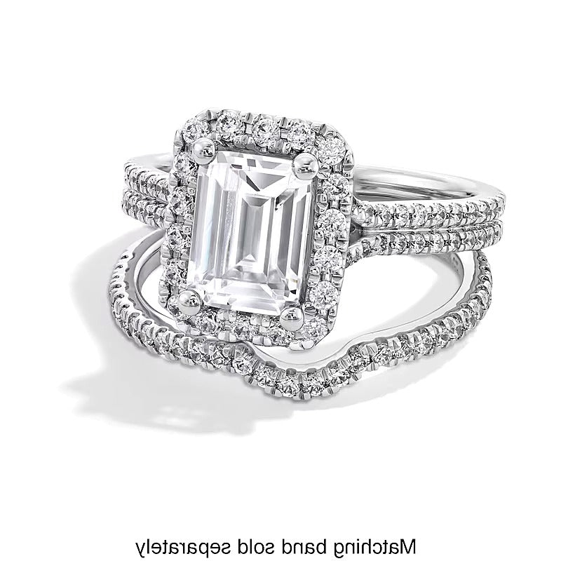 0.25 ct. Gesamtgewicht Labordiamant Contour-Ring in 14K Weißgold (F/SI2)