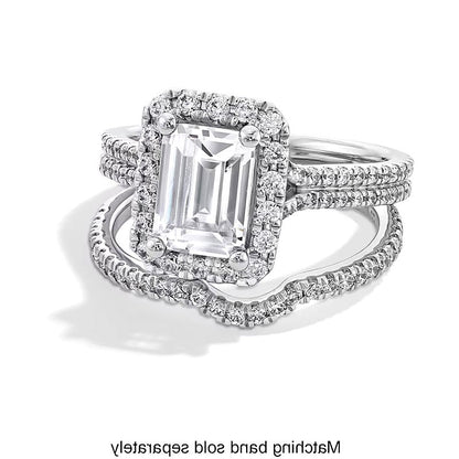 0.25 ct. Gesamtgewicht Labordiamant Contour-Ring in 14K Weißgold (F/SI2)