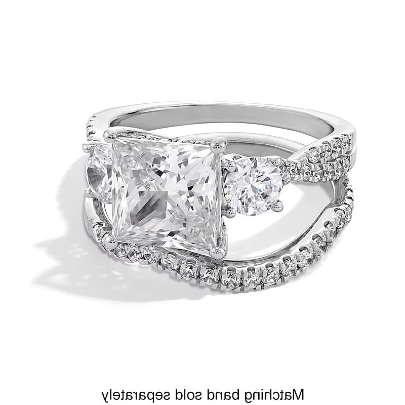 0,25 ct. Gesamtgewicht Labordiamant Contour-Ring in 14K Weißgold (F/SI2)