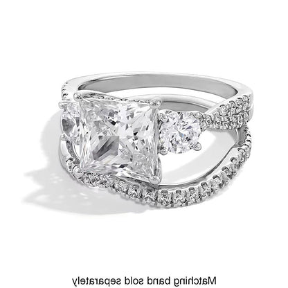 0,25 ct. Gesamtgewicht Labordiamant Contour-Ring in 14K Weißgold (F/SI2)