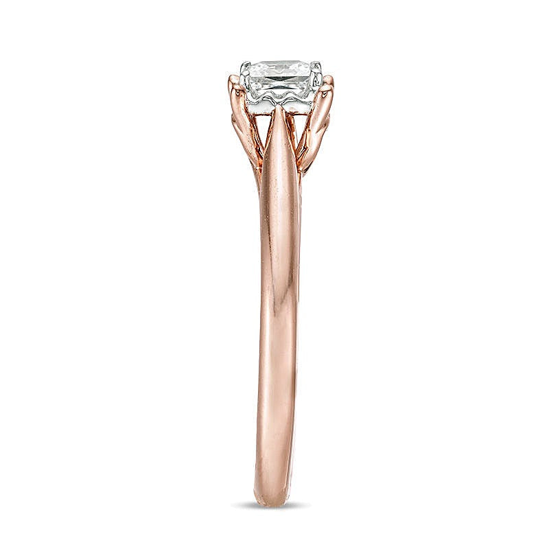 0.38 CT. Diamant-Solitär Verlobungsring im Princess-Schliff in 10K Roségold