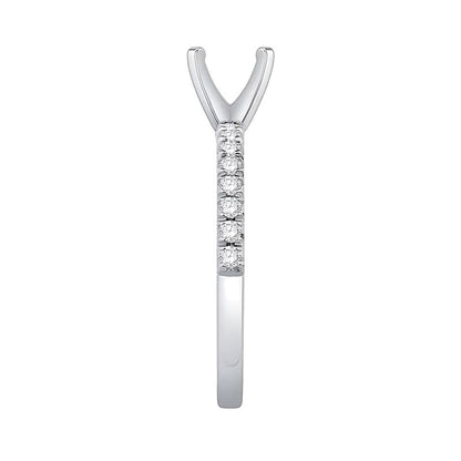0.33 ct. Gesamtgewicht Diamant Solitär Semi-Fassung in 14K Weißgold