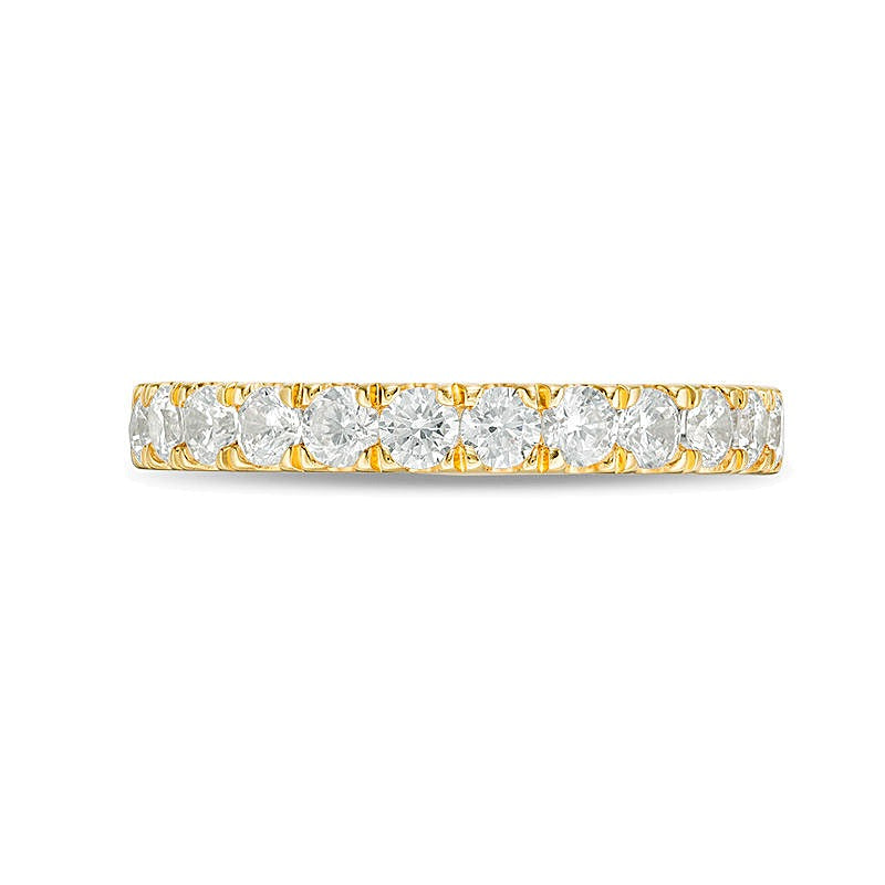 0.88 ct. Gesamtgewicht Diamant-Ehering in 10K Gelbgold
