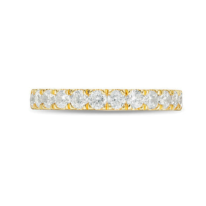 0.88 ct. Gesamtgewicht Diamant-Ehering in 10K Gelbgold