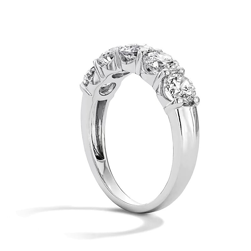 2.0 ct. Gesamtgewicht Labordiamant Fünfstein-Memoire-Ring in 10K Weißgold (F/VS2)