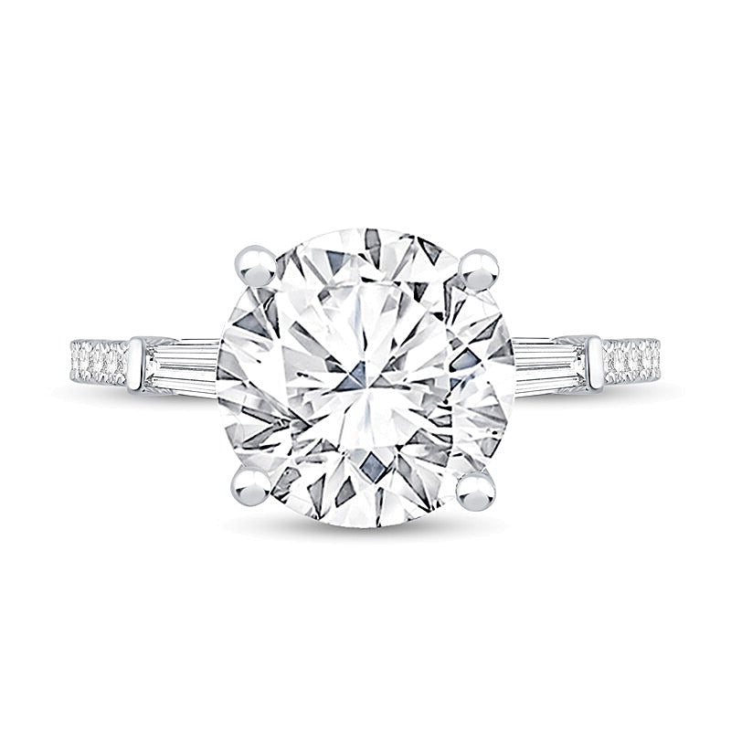 4,38 ct. Gesamtgewicht Labordiamant Fashion-Ring in 14K Weißgold (F/VS2)