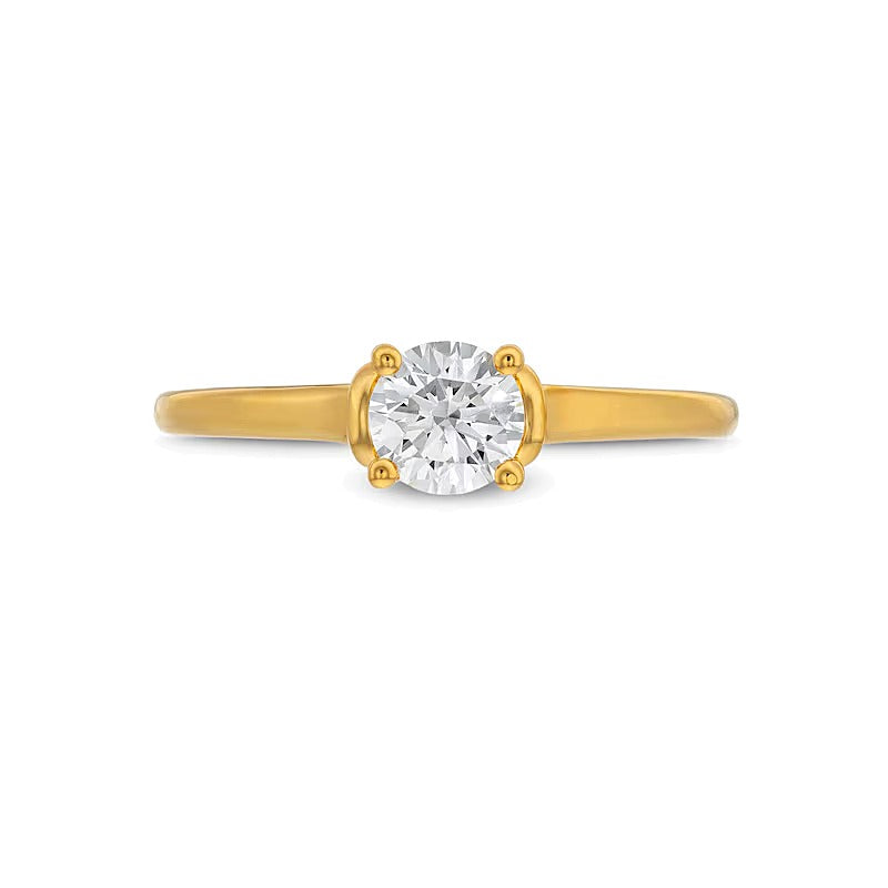 0.5 CT. Diamant-Solitär Verlobungsring in 14K Gelbgold