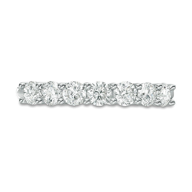 1.0 CT. Gesamtgewicht Diamant Memoire-Ring mit sieben Steinen in 10K Weißgold