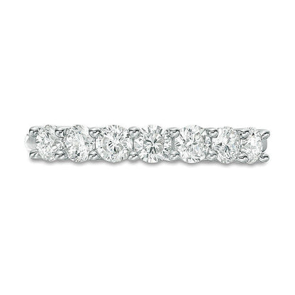 1.0 CT. Gesamtgewicht Diamant Memoire-Ring mit sieben Steinen in 10K Weißgold