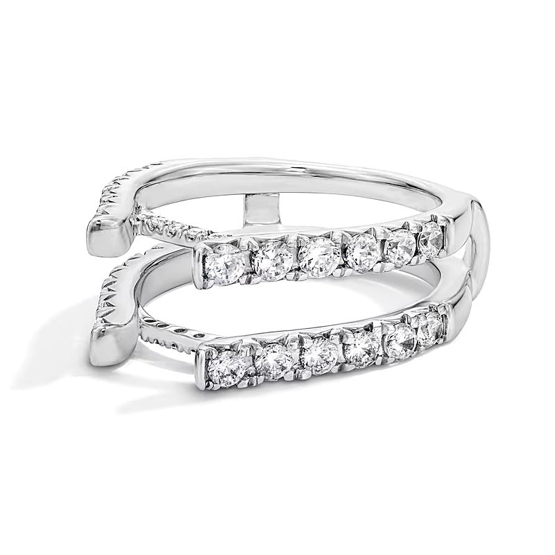 1.5 ct. Gesamtgewicht Labordiamant Solitär Enhancer Ring in 14K Weißgold (F/VS2)