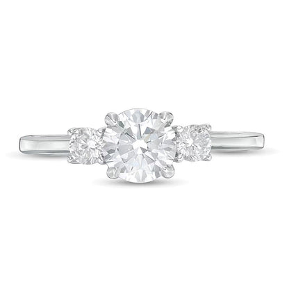 1,0 ct. Gesamtgewicht Diamant Dreistein-Verlobungsring in 14K Weißgold