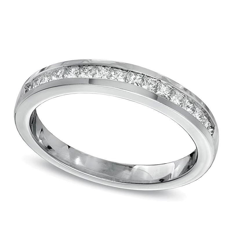 1,25 ct. Gesamtgewicht Braut-Set mit Diamanten im Princess-Schliff in 14K Weißgold