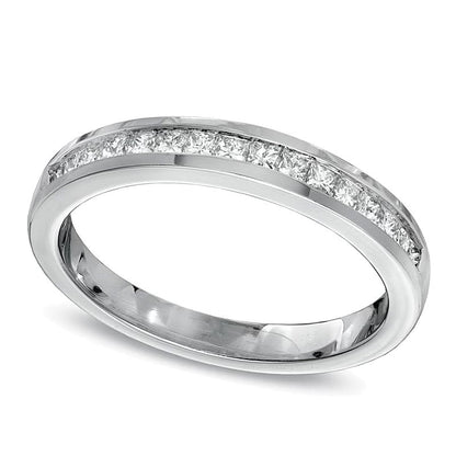 1,25 ct. Gesamtgewicht Braut-Set mit Diamanten im Princess-Schliff in 14K Weißgold
