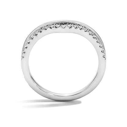 0,17 ct. Gesamtgewicht Labordiamant Konturring in 14K Weißgold (F/VS2)