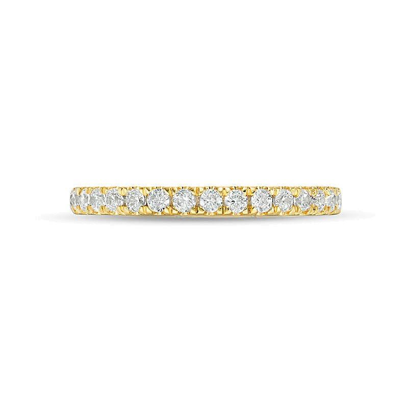 0.38 ct. Gesamtgewicht Diamant-Ehering in 10K Gelbgold
