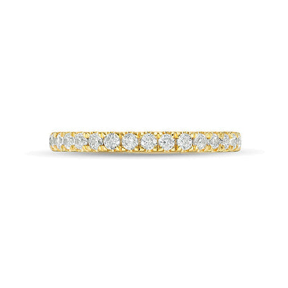 0.38 ct. Gesamtgewicht Diamant-Ehering in 10K Gelbgold