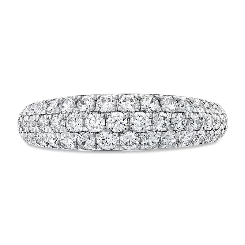 1.0 ct. Gesamtgewicht Diamant mehrreihiger Ring in Platin