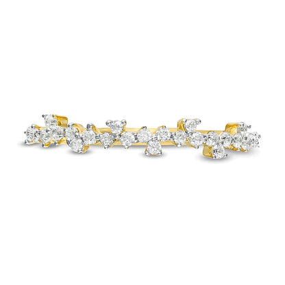 0,25 ct. Gesamtgewicht Diamant-Memoire-Ring mit Streubesatz in 10K Gelbgold