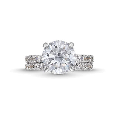 5.25 CT. Gesamtgewicht Labordiamant Brautset in 14K Weißgold (I/SI2)